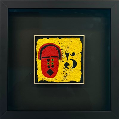 Guache sobre papel 16x17 cm, Dimensão com moldura 42x33 cm