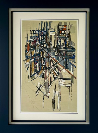 Serigrafia sobre papel 67/200, mancha 104x64 cm, Dimensão com moldura 148x109 cm