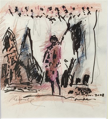 Técnica mista sobre papel 26x23 cm